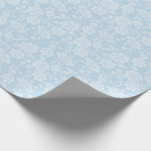 Blaues Spitzen-Geschenkpapier Geschenkpapier (Ecke)