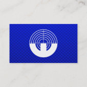 Blaues Sport-Schießen Visitenkarte (Rückseite)