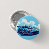 Blaues Sportfahrzeug unter freiem Himmel Button (Vorne & Hinten)