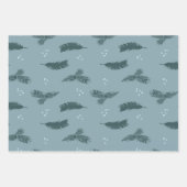 Blaues Spruce Wrapping Paper Flat Sheet Set 3 Geschenkpapier Set (Vorderseite 2)