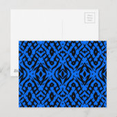 Blaues Stammbaum Postkarte (Vorne/Hinten)