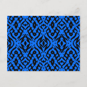 Blaues Stammbaum Postkarte