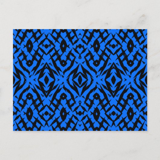 Blaues Stammbaum Postkarte (Vorderseite)