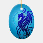 Blaues Stammes- Phoenix Keramikornament (Hinten)
