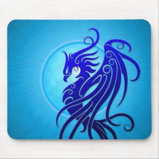 Blaues Stammes- Phoenix Mousepad