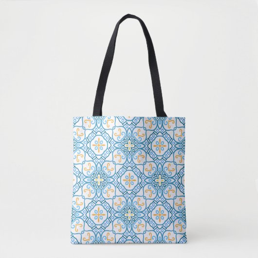 Blaues Stammesmuster Tasche (Vorderseite)