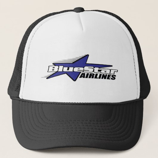 Blaues Star Airlines Truckerkappe (Vorderseite)