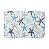 Blaues Starfish-Muster Badematte (Vorderseite)