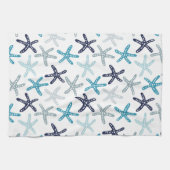 Blaues Starfish-Muster Geschirrtuch (Horizontal)
