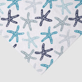 Blaues Starfish-Muster Seidenpapier (Ausschnitt)