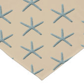 Blaues Sternenfisch-Muster im Hintergrund Kurzer Tischläufer (Ecke)