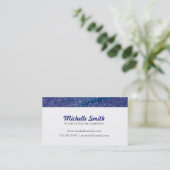 Blaues sternenklare Nachtmonogramm Visitenkarte (Stehend Vorderseite)