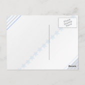 Blaues Sternenmuster Postkarte (Rückseite)