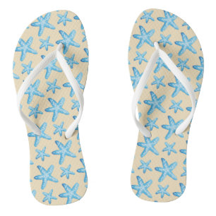 Blaues Sternfisch-Muster Badesandalen