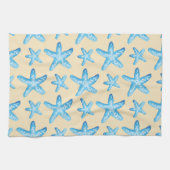 Blaues Sternfisch-Muster Handtuch (Horizontal)