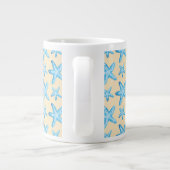 Blaues Sternfisch-Muster Jumbo-Tasse (Rückseite)