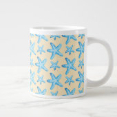 Blaues Sternfisch-Muster Jumbo-Tasse (Rechts)