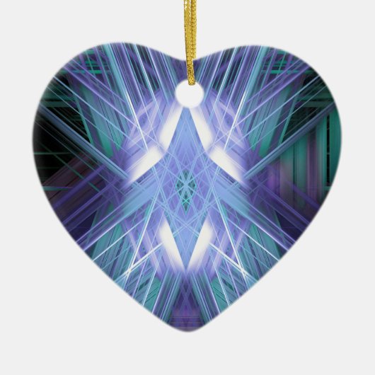 Blaues Sternmuster Keramikornament (Vorne)