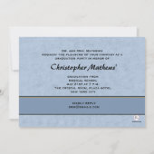 Blaues Stethoskop - Abschluss-Einladung Einladung (Rückseite)