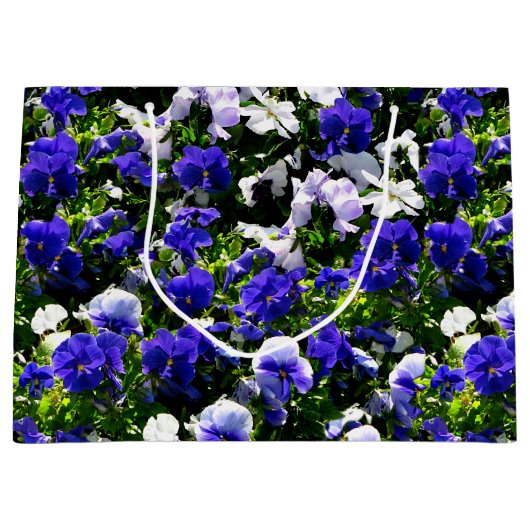 Blaues Stiefmütterchen Große Geschenktüte (Vorderseite)