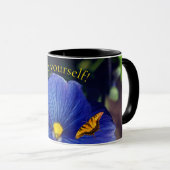 Blaues Stiefmütterchen Veilchen Tasse (VorderseiteRechts)