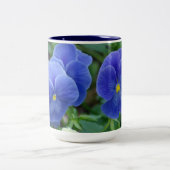 Blaues Stiefmütterchen Zweifarbige Tasse (Mittel)