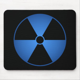 Blaues Strahlungs-Symbol Mousepad
