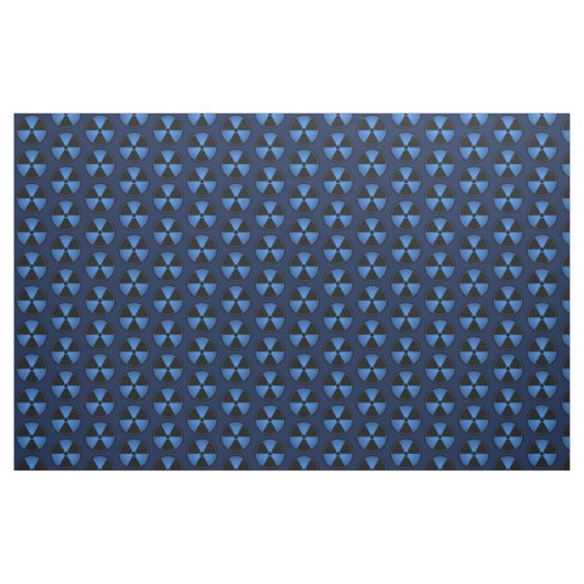 Blaues Strahlungssymbol Stoff (Fat Quarter (45,7 x 55,9 cm))