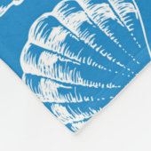 Blaues Strand-Muster 2 Fleecedecke (Ecke)