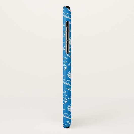 Blaues Strand-Muster Case-Mate iPhone Hülle (Hinten/Links)