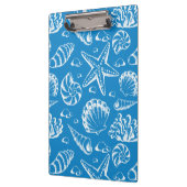 Blaues Strand-Muster Klemmbrett (Links)