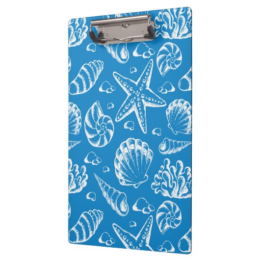 Blaues Strand-Muster Klemmbrett (Links)