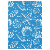 Blaues Strand-Muster Klemmbrett (Rückseite)