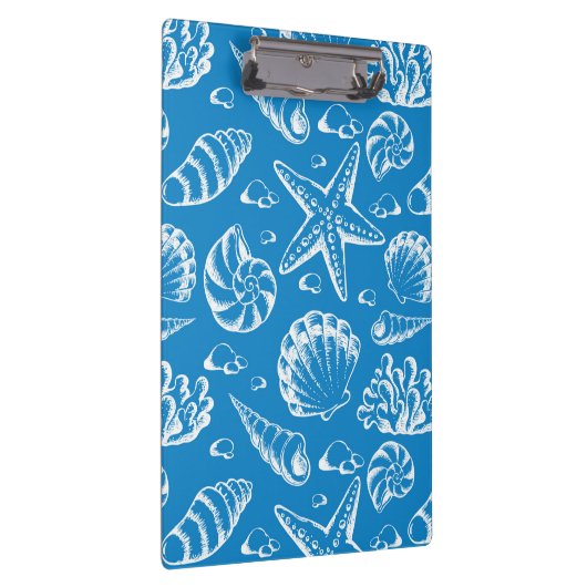 Blaues Strand-Muster Klemmbrett (Rechts)