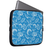 Blaues Strand-Muster Laptopschutzhülle (Vorne Rechts)