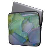 Blaues Strandglas, Alaska Laptopschutzhülle (Vorderseite Links)