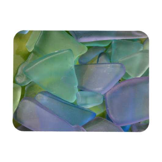 Blaues Strandglas, Alaska Magnet (Horizontal)