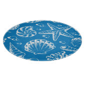 Blaues Strandmuster Schneidebrett (Ecke)