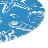Blaues Strandmuster Schneidebrett (Ecke)