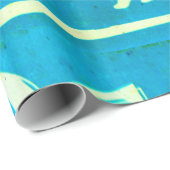 Blaues Strandpapier Geschenkpapier (Rolleneckpunkt)