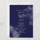 blaues Strandthema des 60. Geburtstages Einladung (Rückseite)