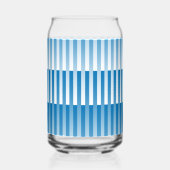 Blaues Streifen-Muster Dosenglas (Rückseite)