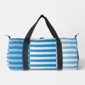 Blaues Streifen-Muster Duffle Bag (Vorderseite)