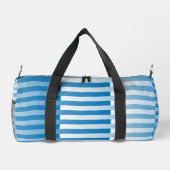 Blaues Streifen-Muster Duffle Bag (Rückseite)