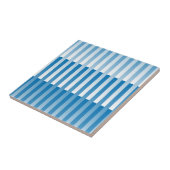Blaues Streifen-Muster Fliese (Seite)