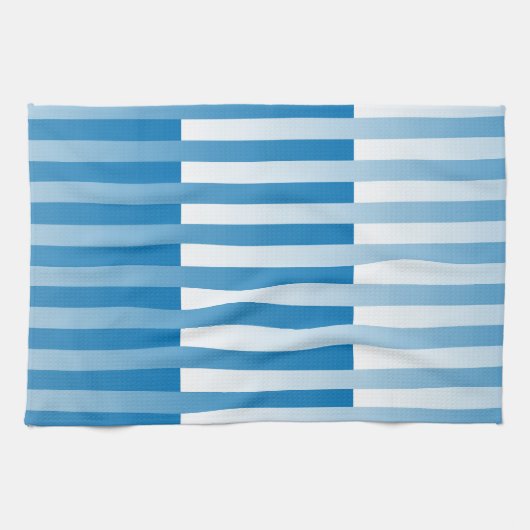 Blaues Streifen-Muster Geschirrtuch (Horizontal)