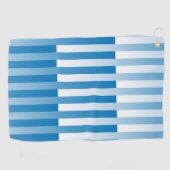 Blaues Streifen-Muster Golfhandtuch (Horizontal)