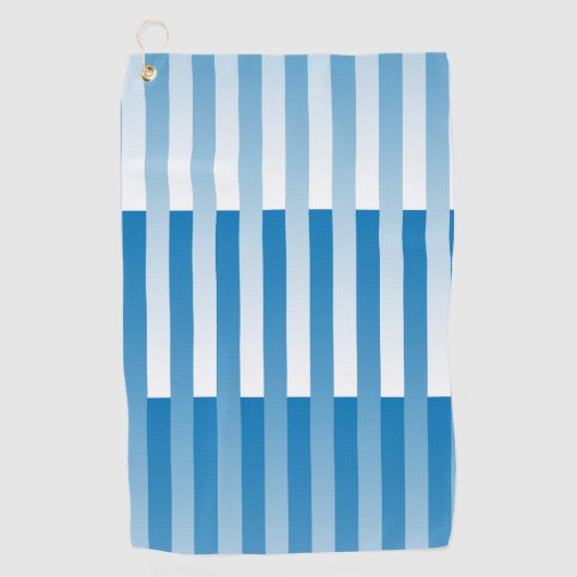 Blaues Streifen-Muster Golfhandtuch (Vorderseite)