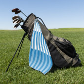 Blaues Streifen-Muster Golfhandtuch (Gras)