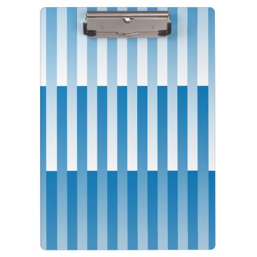 Blaues Streifen-Muster Klemmbrett (Vorderseite)